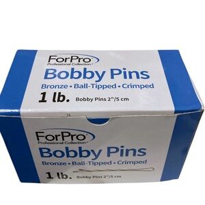 ForPro Bobby Pins Bronze - Ball Tipped - Crimped 2" Comfort -Close to a pound-